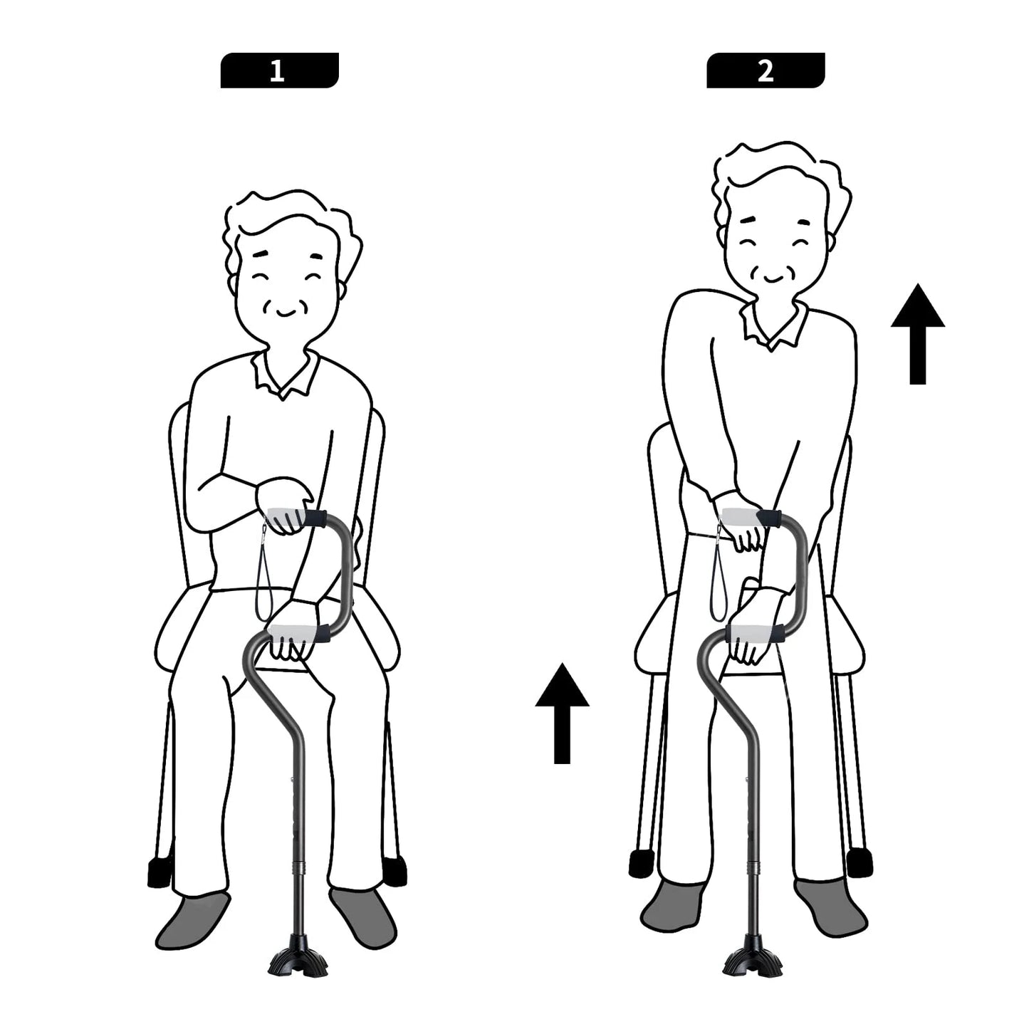 Adjustable Quad Walking Cane