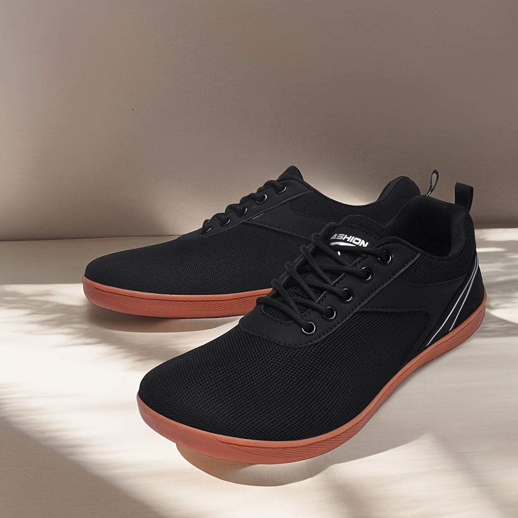 Men Lightweight Barefoot Shoes Breathable Non Slip Lace Up