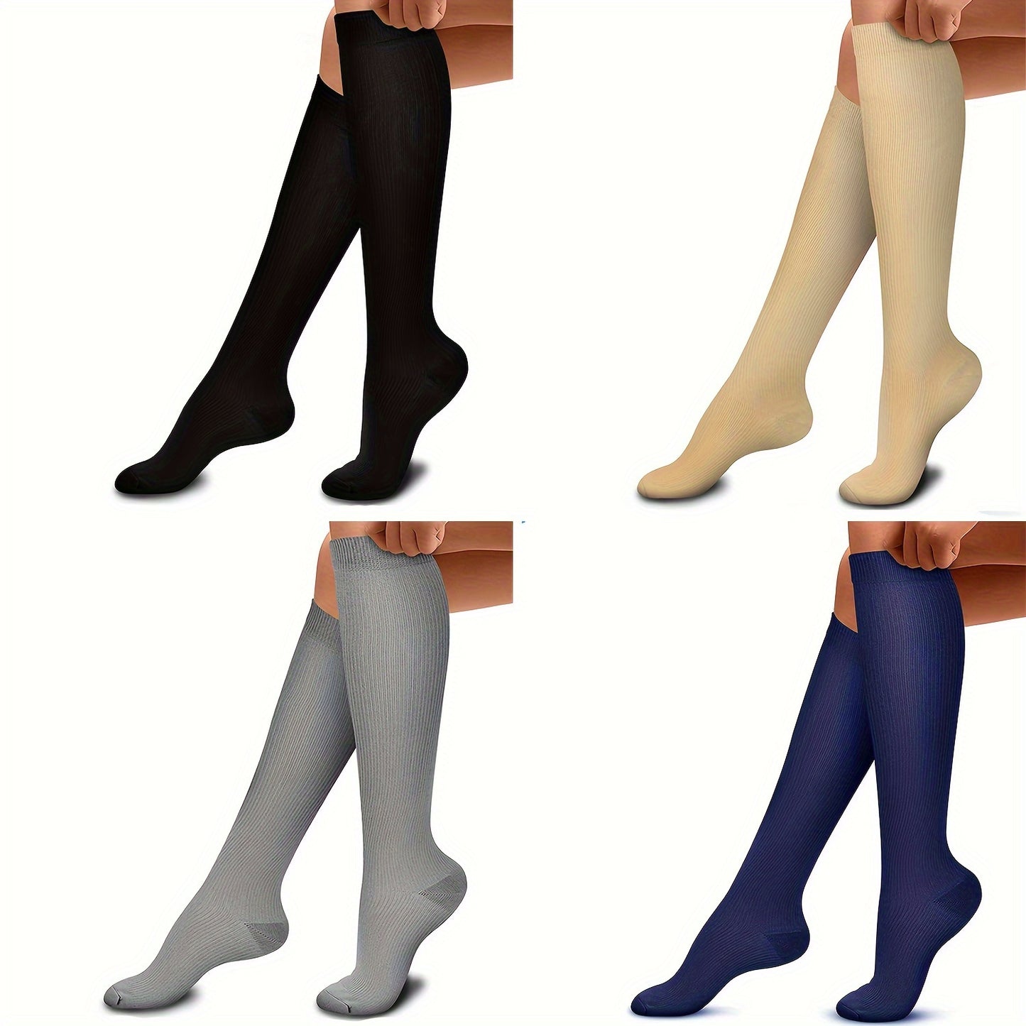 Copper Compression Socks 20-30 mmHg Knee High for Men and Women