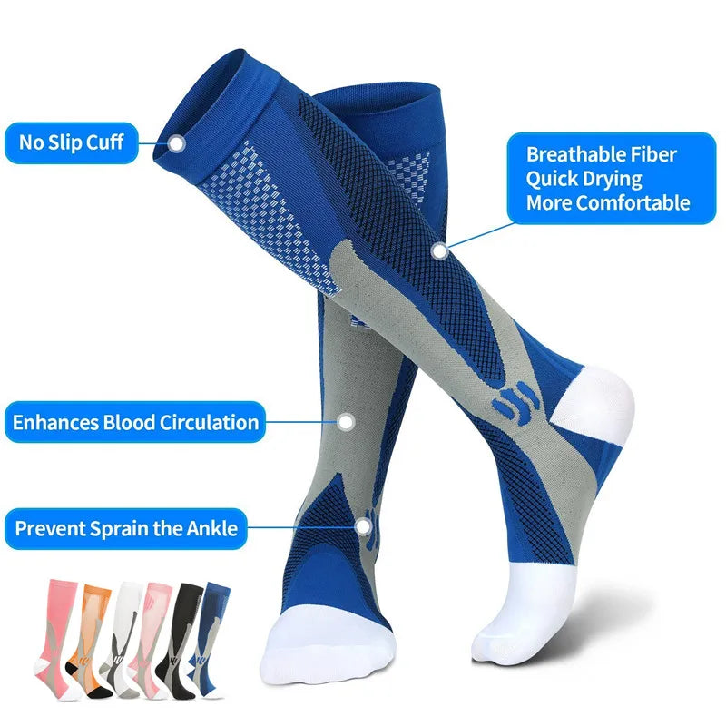 Graduated Compression Socks 20-30 mmHg – Wide Fit, Breathable