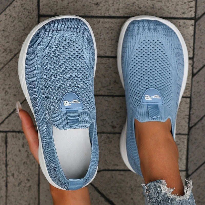 Wide Fit Thick Sole Mesh Sneakers for Men and Women