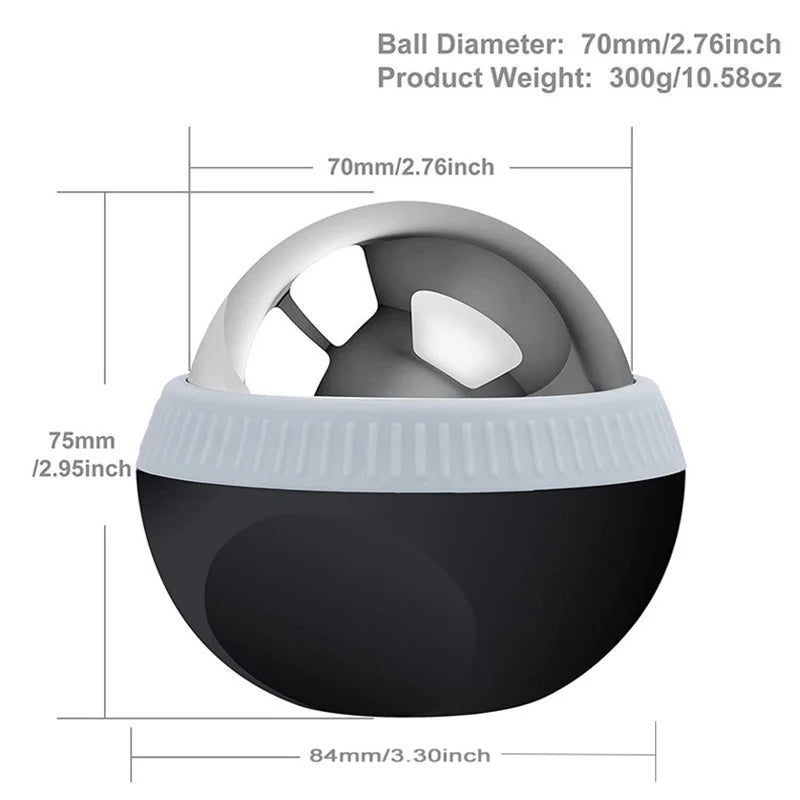 Stainless Steel Ice Massage Ball 60mm Hot Cold Compress Tool