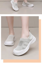 Women Slip On Mesh Shoes Breathable Anti Slip Summer Flats