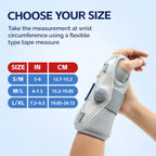 Adjustable Wrist Brace with Removable Splint and Sleeve