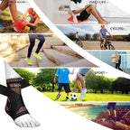 Copper Compression Ankle Support Sleeve for Foot & Ankle Comfort