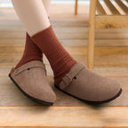 Women Cork Leather Clogs