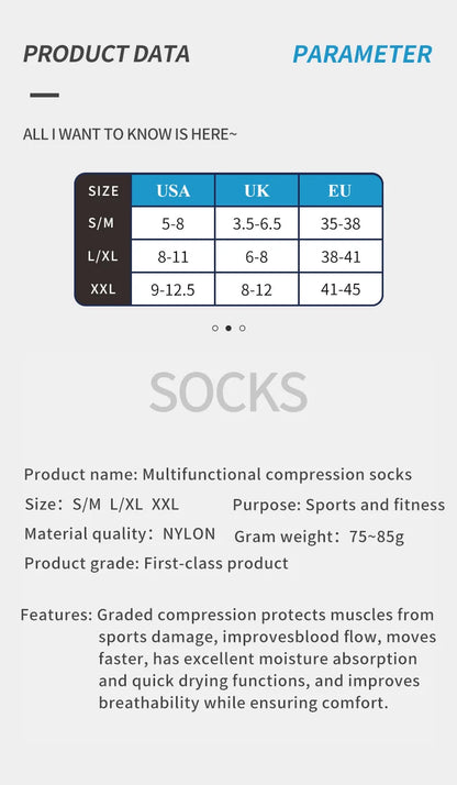 Zipper Compression Socks Edema Relief