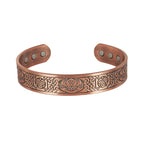 Adjustable Copper Cuff Bracelet - Viking Style Bangle with Magnets