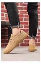 Wide Toe Lace-Up Casual Loafers for Men