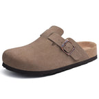 Women Cork Leather Clogs
