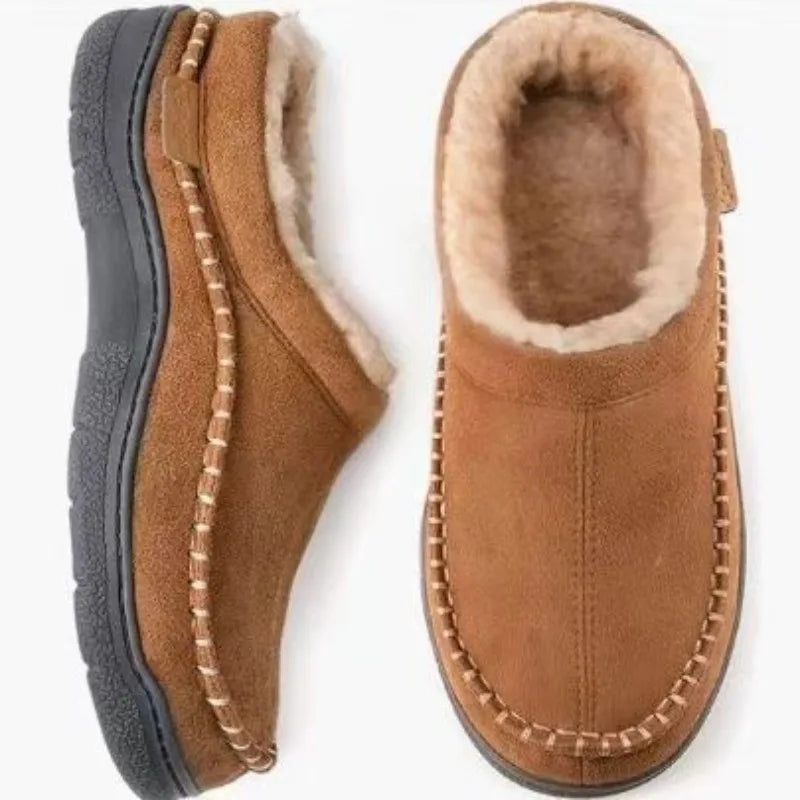 Men Winter House Slippers Memory Foam Warm Non Slip Indoor