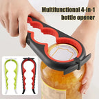 Multi-Functional Four-in-One Can and Bottle Opener