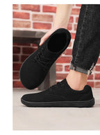 Wide Toe Lace-Up Casual Loafers for Men