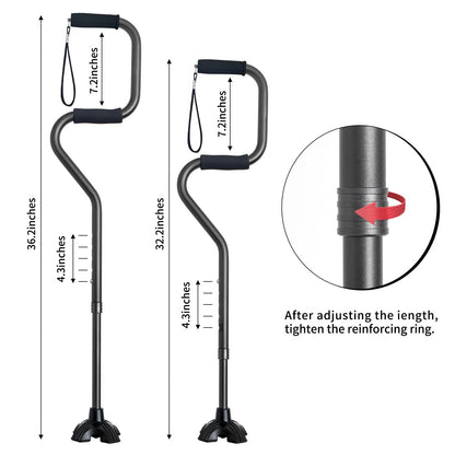 Adjustable Quad Walking Cane