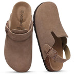 Women Cork Leather Clogs