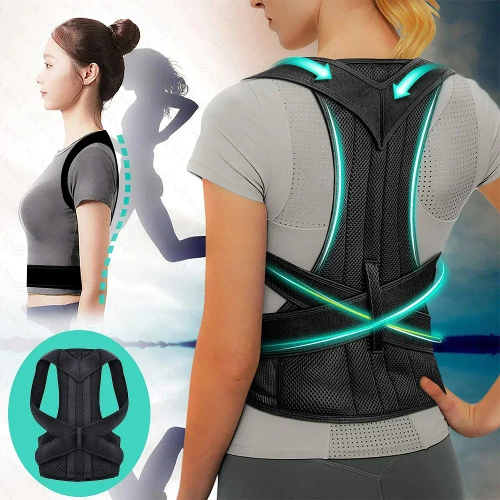 Adjustable Back Support Vest with Reinforced Brace Design