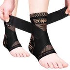 Copper Compression Ankle Support Sleeve for Foot & Ankle Comfort