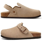 Women Cork Leather Clogs