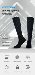 Zipper Knee High Compression Socks – Easy On-Off Design, Graduated Support