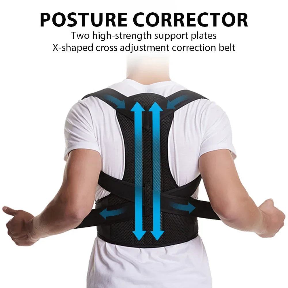 Reinforced Posture Corrector Vest for Lumbar Support