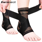 Copper Compression Ankle Support Sleeve for Foot & Ankle Comfort