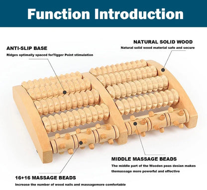 Wooden Foot Massage Roller