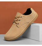 Wide Toe Lace-Up Casual Loafers for Men