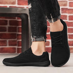 Wide Toe Lace-Up Casual Loafers for Men