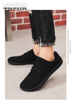 Wide Toe Lace-Up Casual Loafers for Men