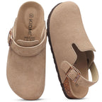 Women Cork Leather Clogs