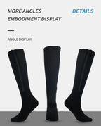 Zipper Knee High Compression Socks – Easy On-Off Design, Graduated Support