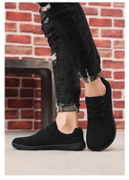 Wide Toe Lace-Up Casual Loafers for Men