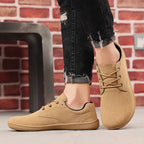 Wide Toe Lace-Up Casual Loafers for Men