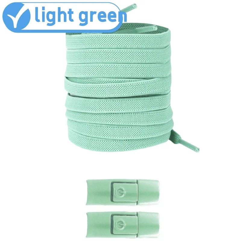 8mm No Tie Shoelaces Press Lock Colors