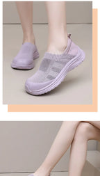 Women Slip On Mesh Shoes Breathable Anti Slip Summer Flats