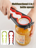 Multi-Functional Four-in-One Can and Bottle Opener