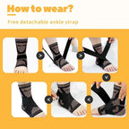 Copper Compression Ankle Support Sleeve for Foot & Ankle Comfort