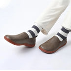 Wide Toe Leather Shoes