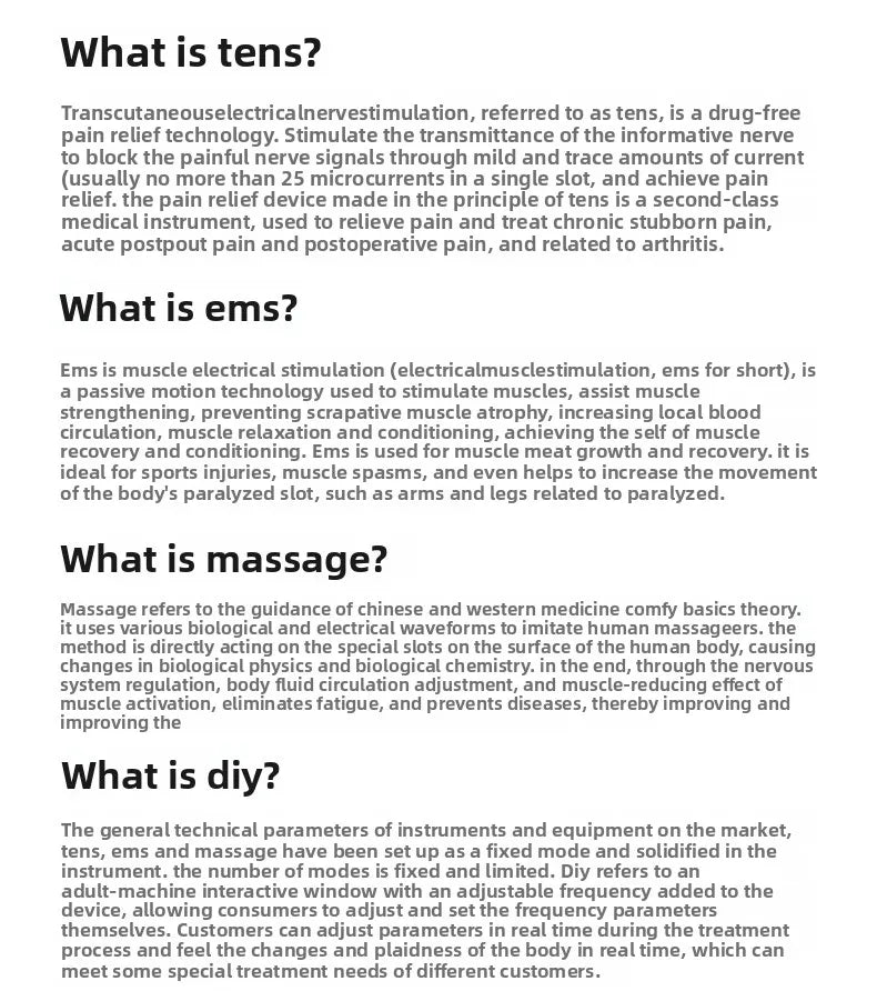 FM-B2503 Dual Channel TENS Massager 25 Modes Adjustable Pulse