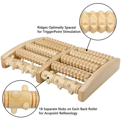 Wooden Foot Massage Roller