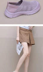 Women Slip On Mesh Shoes Breathable Anti Slip Summer Flats