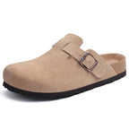 Women Cork Leather Clogs