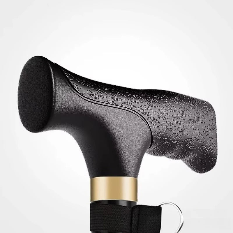 Foldable Adjustable Walking Cane Aluminum Alloy Rubber Handle 130kg