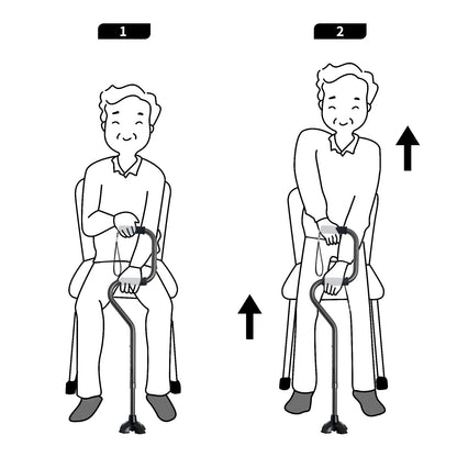 Adjustable Quad Walking Cane