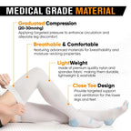 Graduated Compression Stockings 15-21 mmHg – Knee High, Unisex