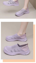 Women Slip On Mesh Shoes Breathable Anti Slip Summer Flats