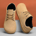Wide Toe Lace-Up Casual Loafers for Men