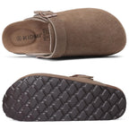 Women Cork Leather Clogs