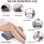 Half Moon Bolster Memory Foam Leg and Knee Elevation Pillow