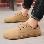 Wide Toe Lace-Up Casual Loafers for Men
